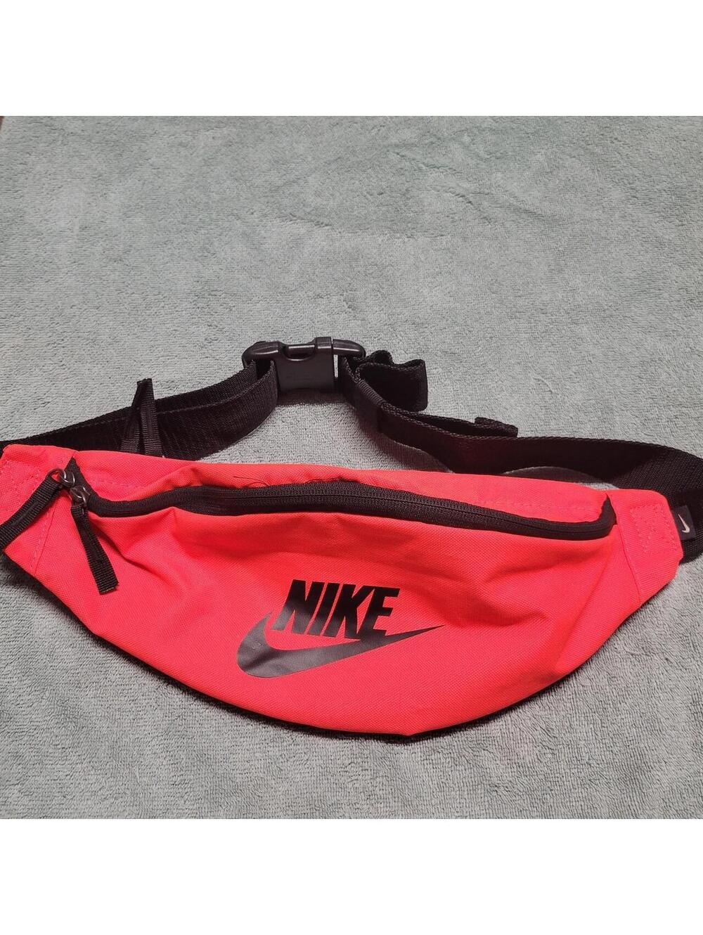 Nike Bright Orange Black Logo Waist Bag Fanny Pack
